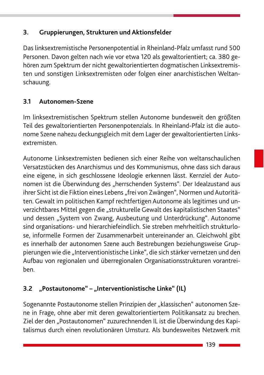 Seite 141 des Verfassungsschutzbericht 2022 Rheinland-Pfalz
