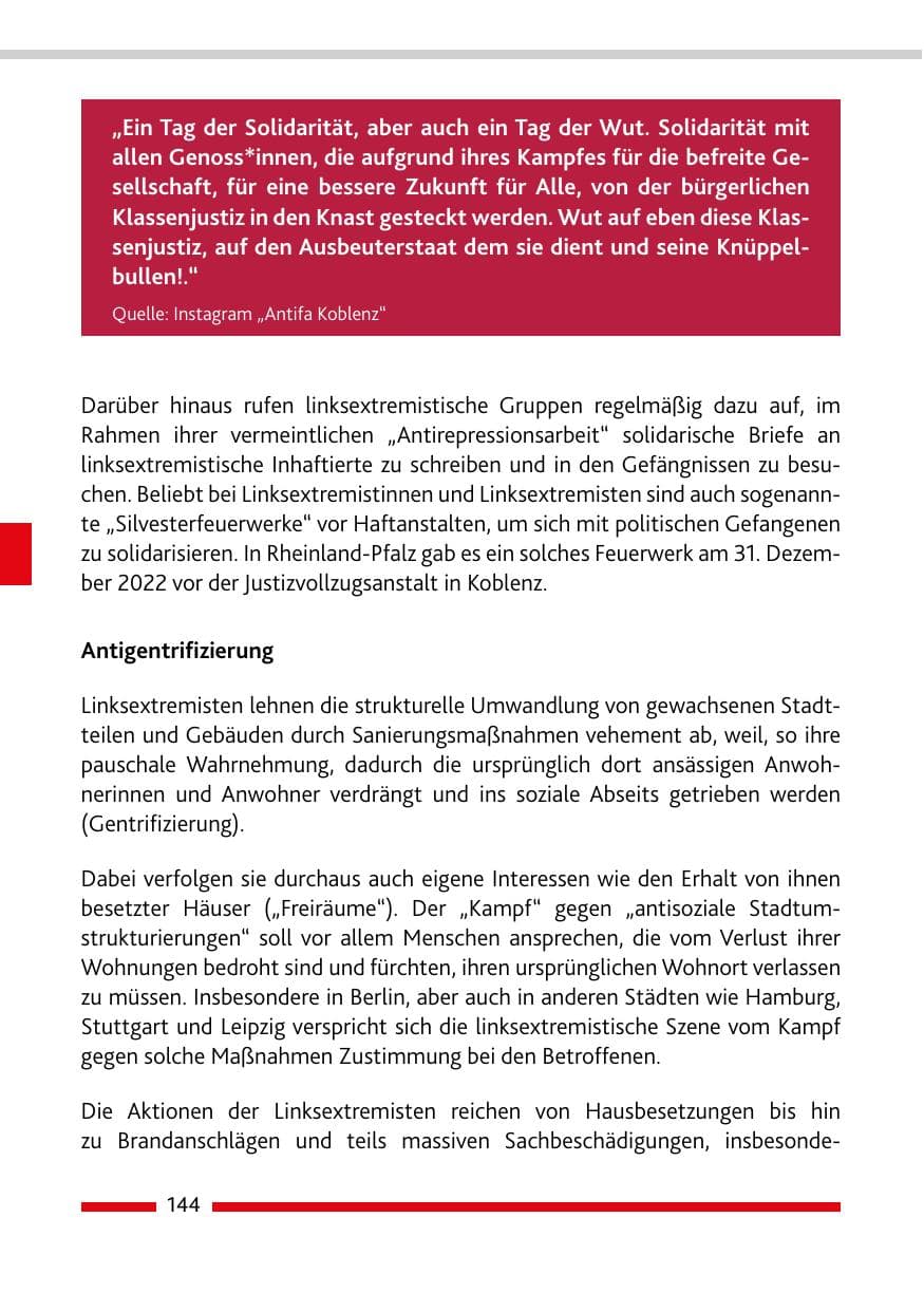 Seite 146 des Verfassungsschutzbericht 2022 Rheinland-Pfalz