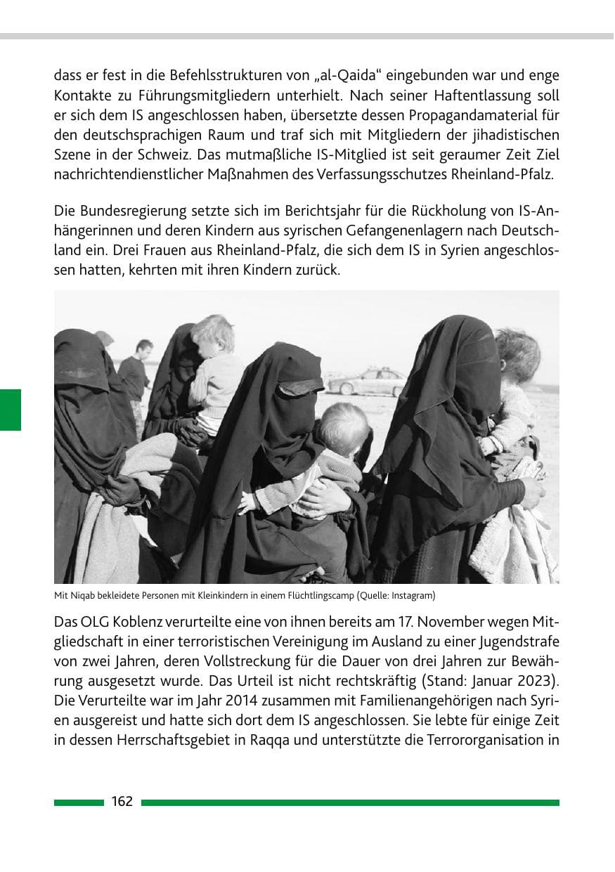 Seite 164 des Verfassungsschutzbericht 2022 Rheinland-Pfalz
