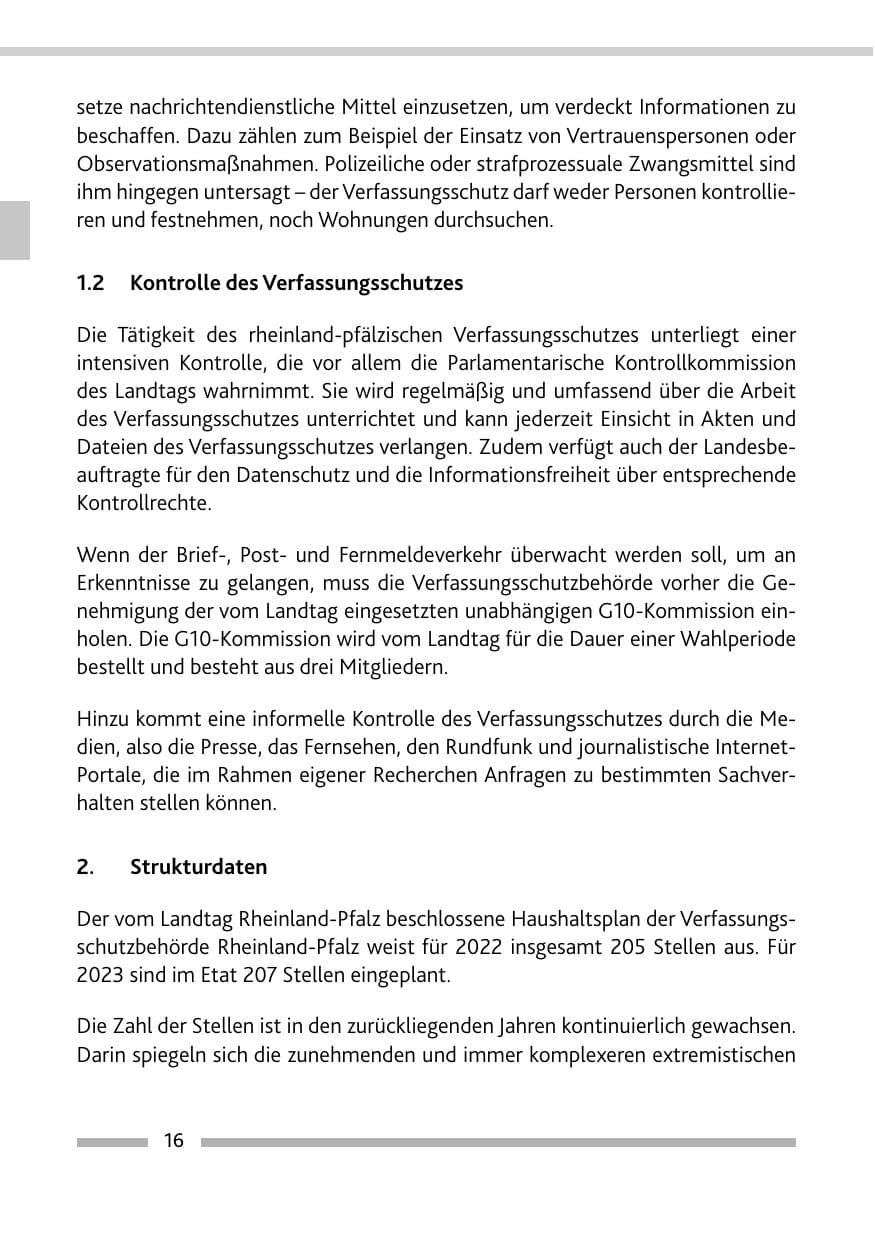 Seite 18 des Verfassungsschutzbericht 2022 Rheinland-Pfalz