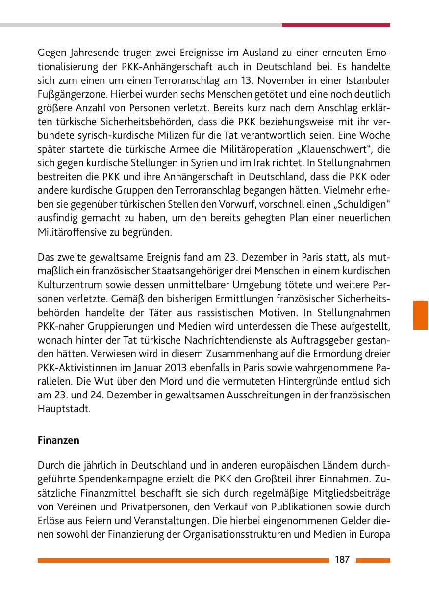 Seite 189 des Verfassungsschutzbericht 2022 Rheinland-Pfalz
