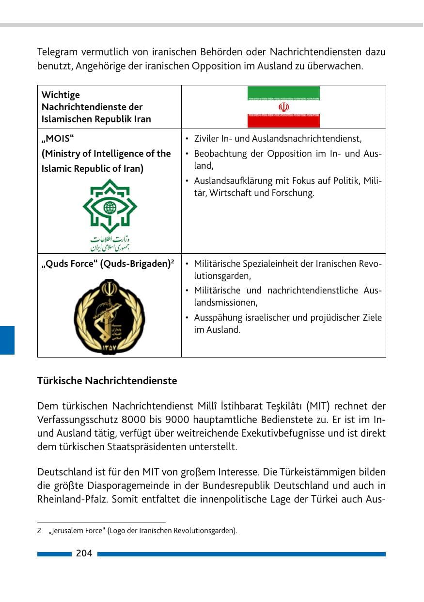 Seite 206 des Verfassungsschutzbericht 2022 Rheinland-Pfalz