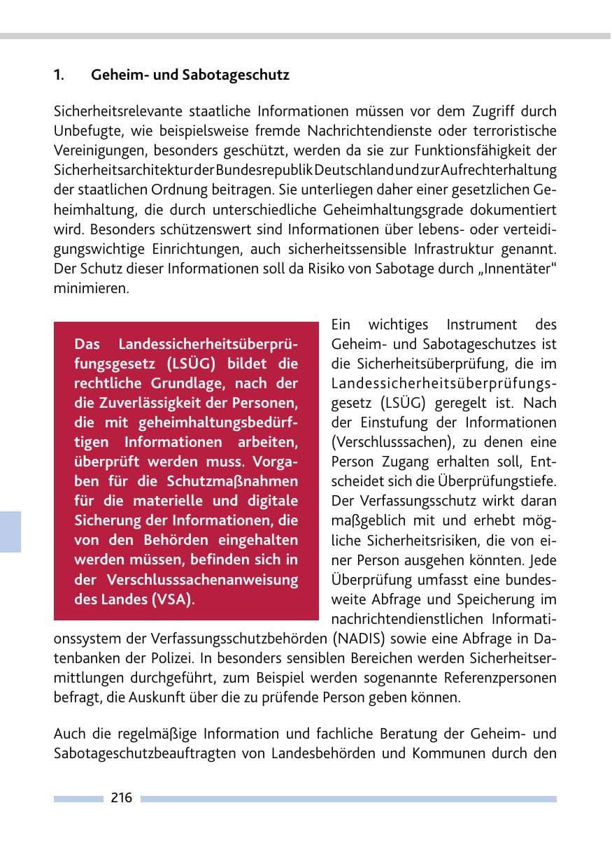 Seite 218 des Verfassungsschutzbericht 2022 Rheinland-Pfalz