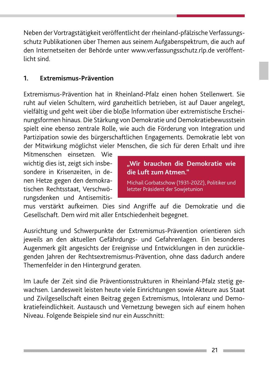 Seite 23 des Verfassungsschutzbericht 2022 Rheinland-Pfalz