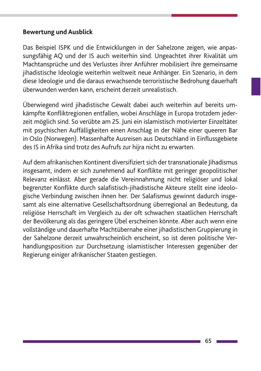Seite 67 des Verfassungsschutzbericht 2022 Rheinland-Pfalz