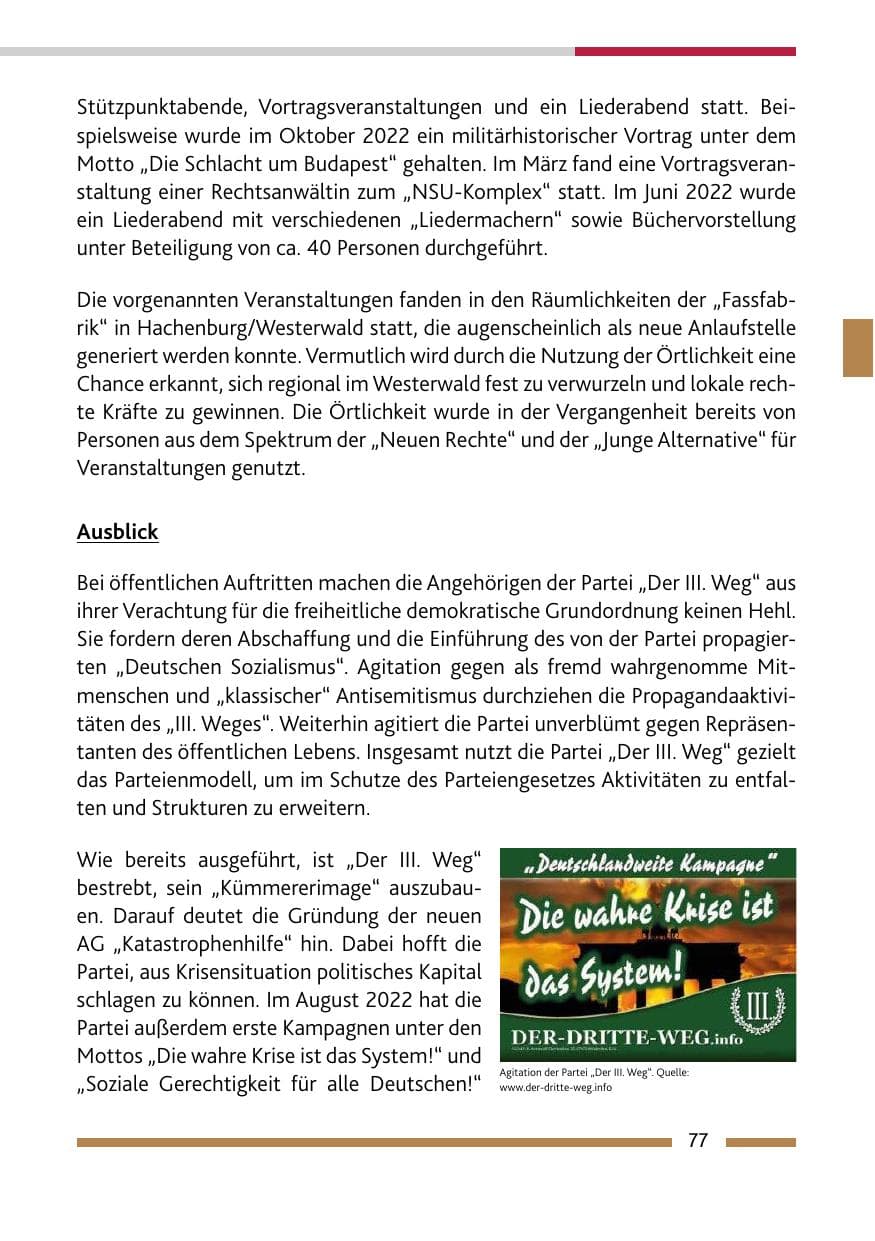 Seite 79 des Verfassungsschutzbericht 2022 Rheinland-Pfalz