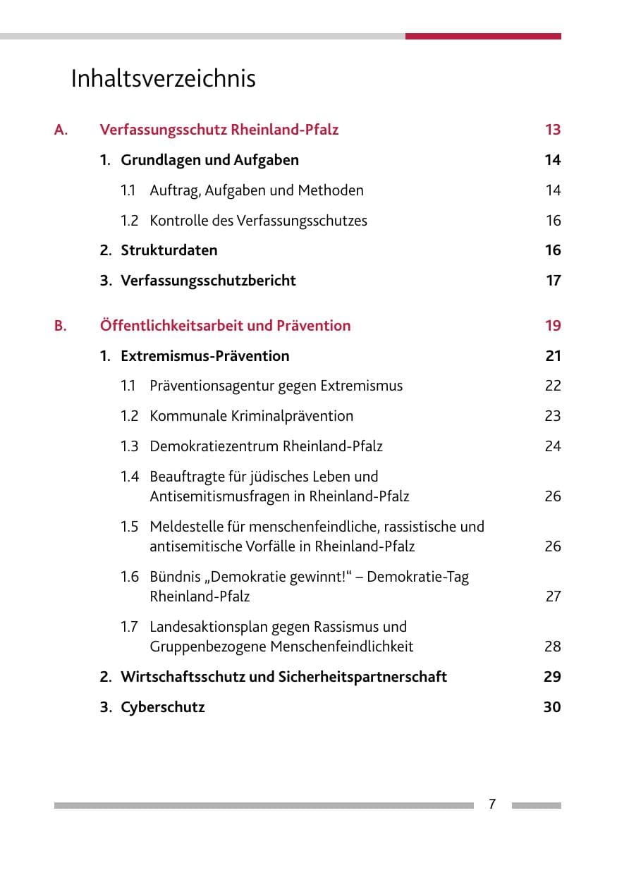 Seite 9 des Verfassungsschutzbericht 2022 Rheinland-Pfalz