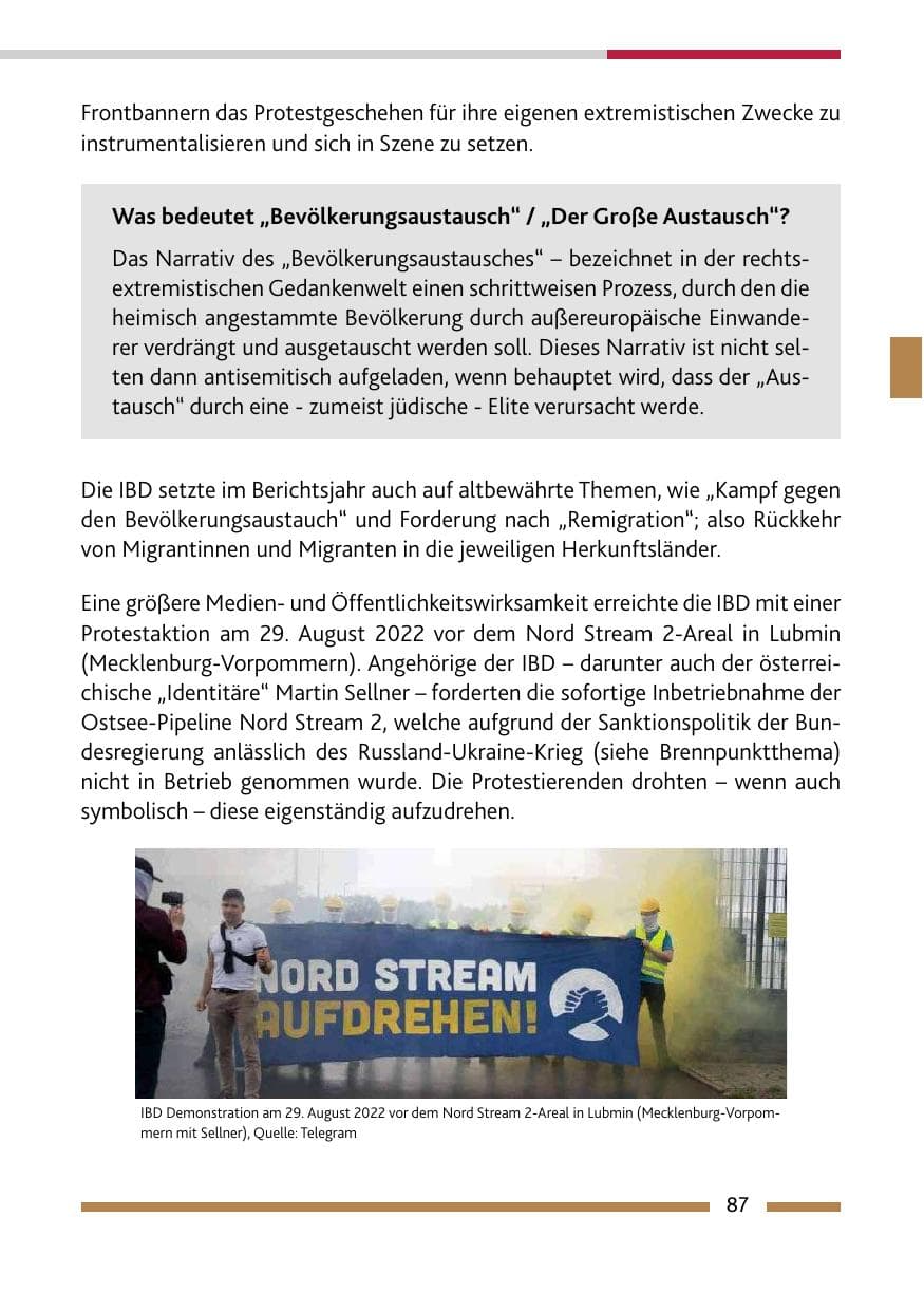 Seite 89 des Verfassungsschutzbericht 2022 Rheinland-Pfalz