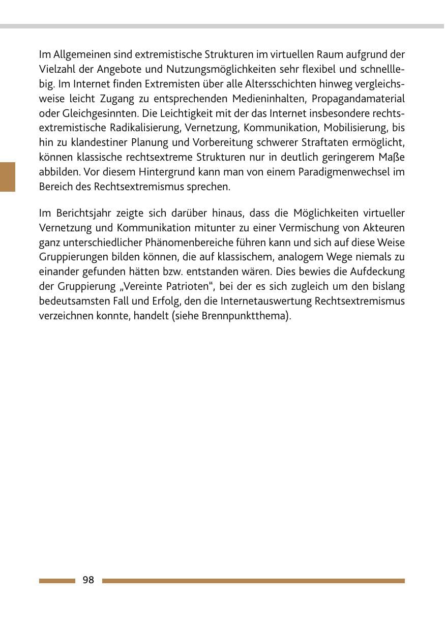 Seite 100 des Verfassungsschutzbericht 2022 Rheinland-Pfalz