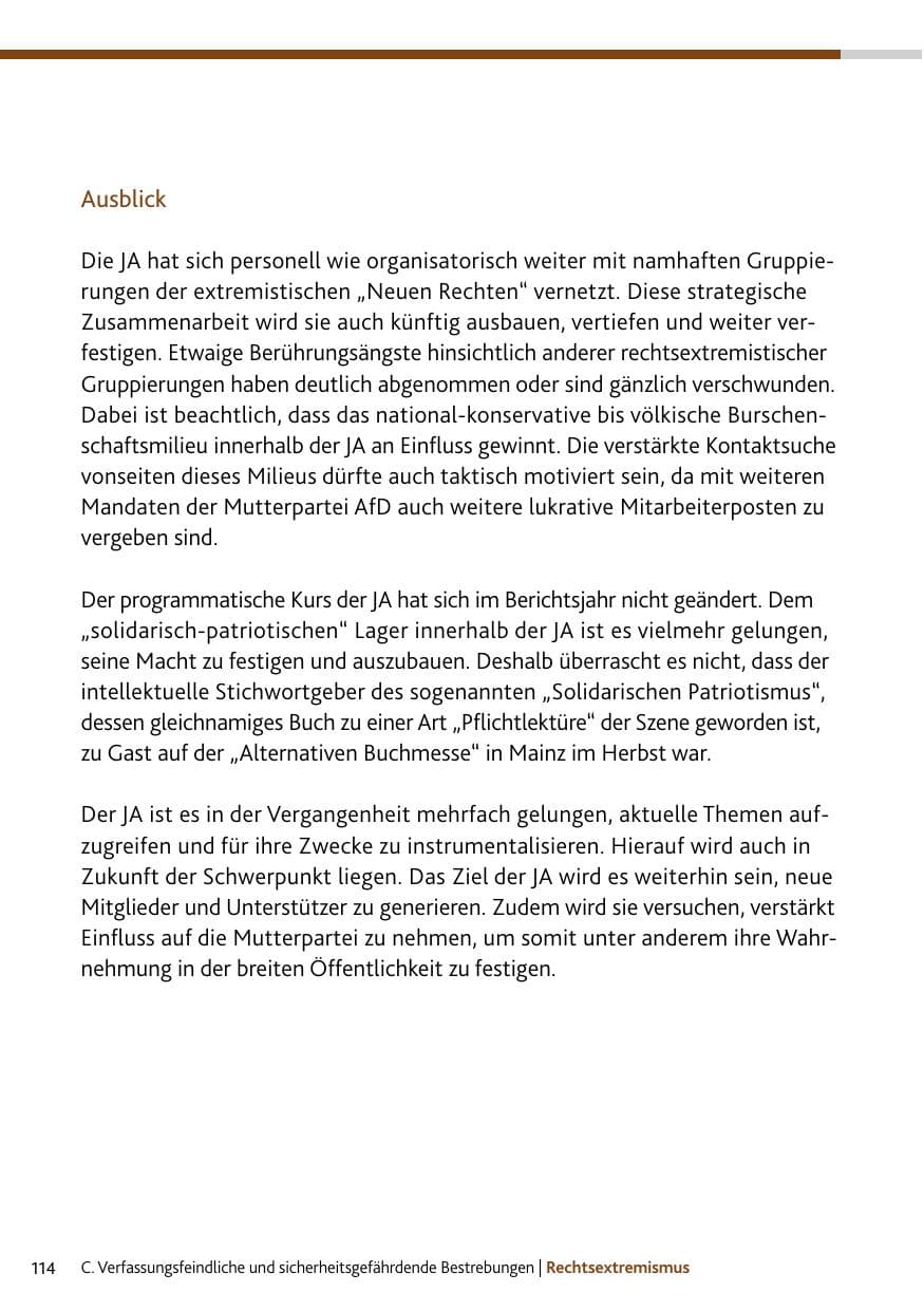 Seite 114 des Verfassungsschutzbericht 2023 Rheinland-Pfalz