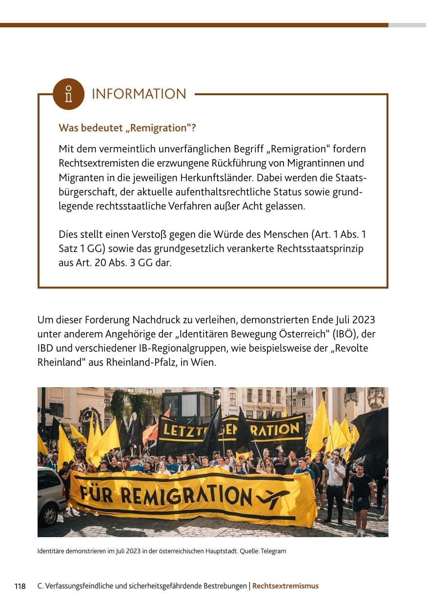 Seite 118 des Verfassungsschutzbericht 2023 Rheinland-Pfalz