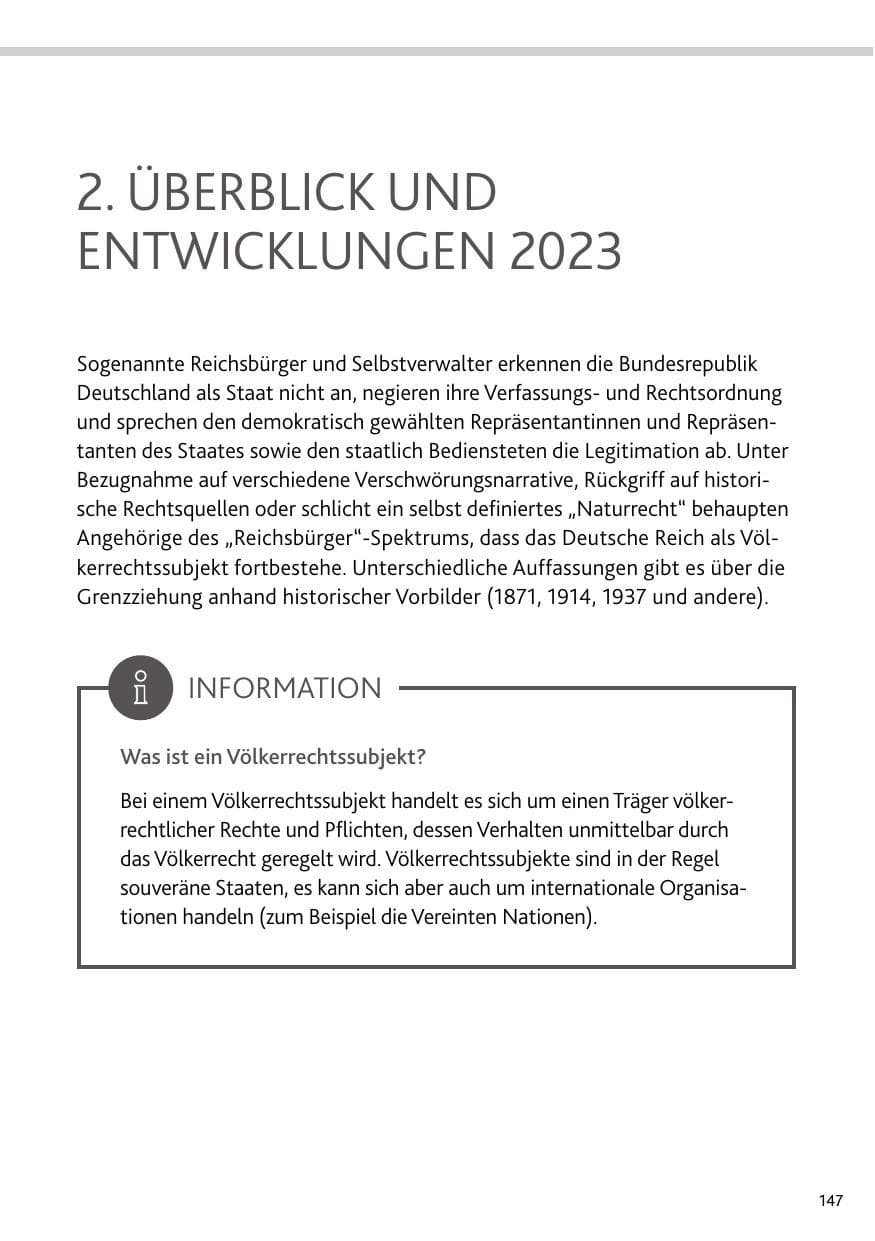 Seite 147 des Verfassungsschutzbericht 2023 Rheinland-Pfalz