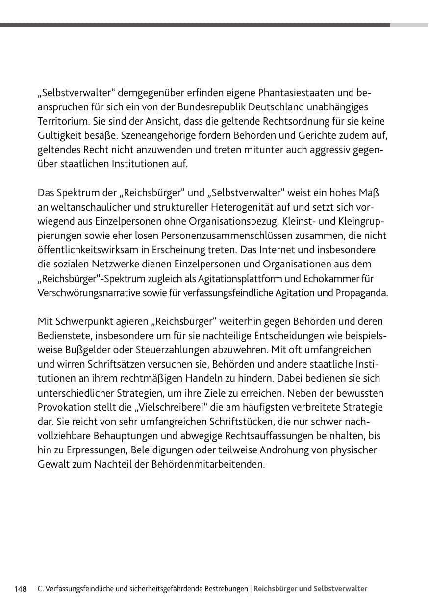 Seite 148 des Verfassungsschutzbericht 2023 Rheinland-Pfalz
