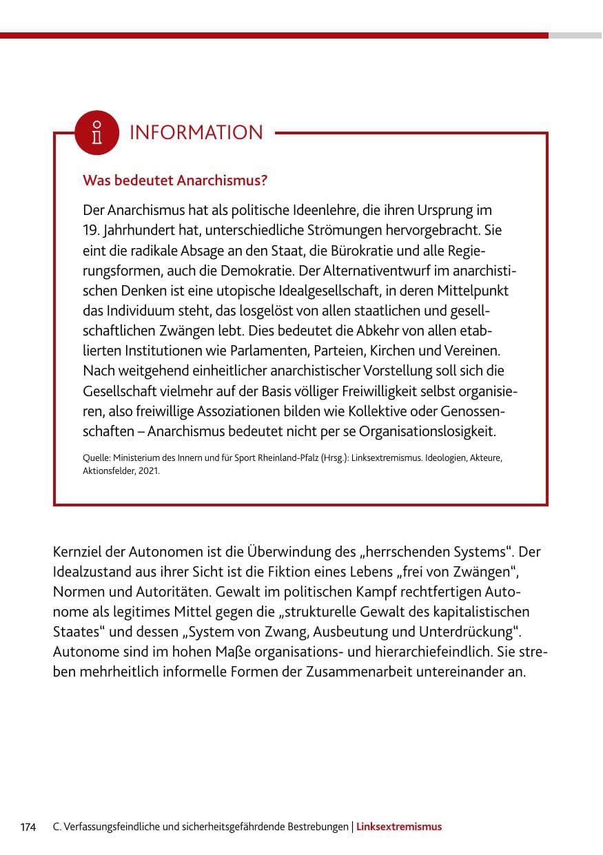 Seite 174 des Verfassungsschutzbericht 2023 Rheinland-Pfalz