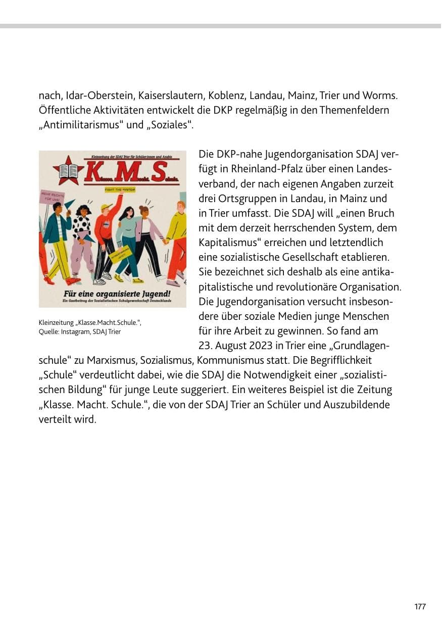 Seite 177 des Verfassungsschutzbericht 2023 Rheinland-Pfalz