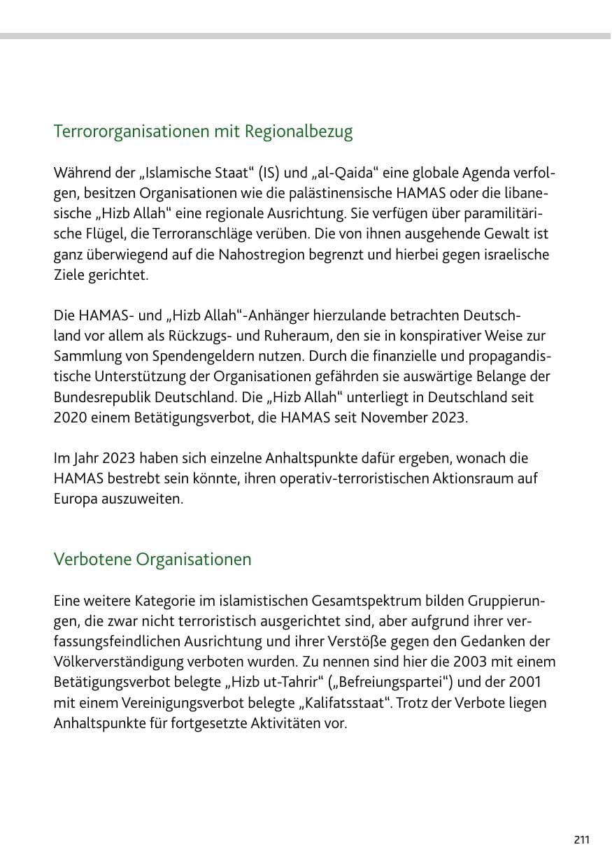 Seite 211 des Verfassungsschutzbericht 2023 Rheinland-Pfalz