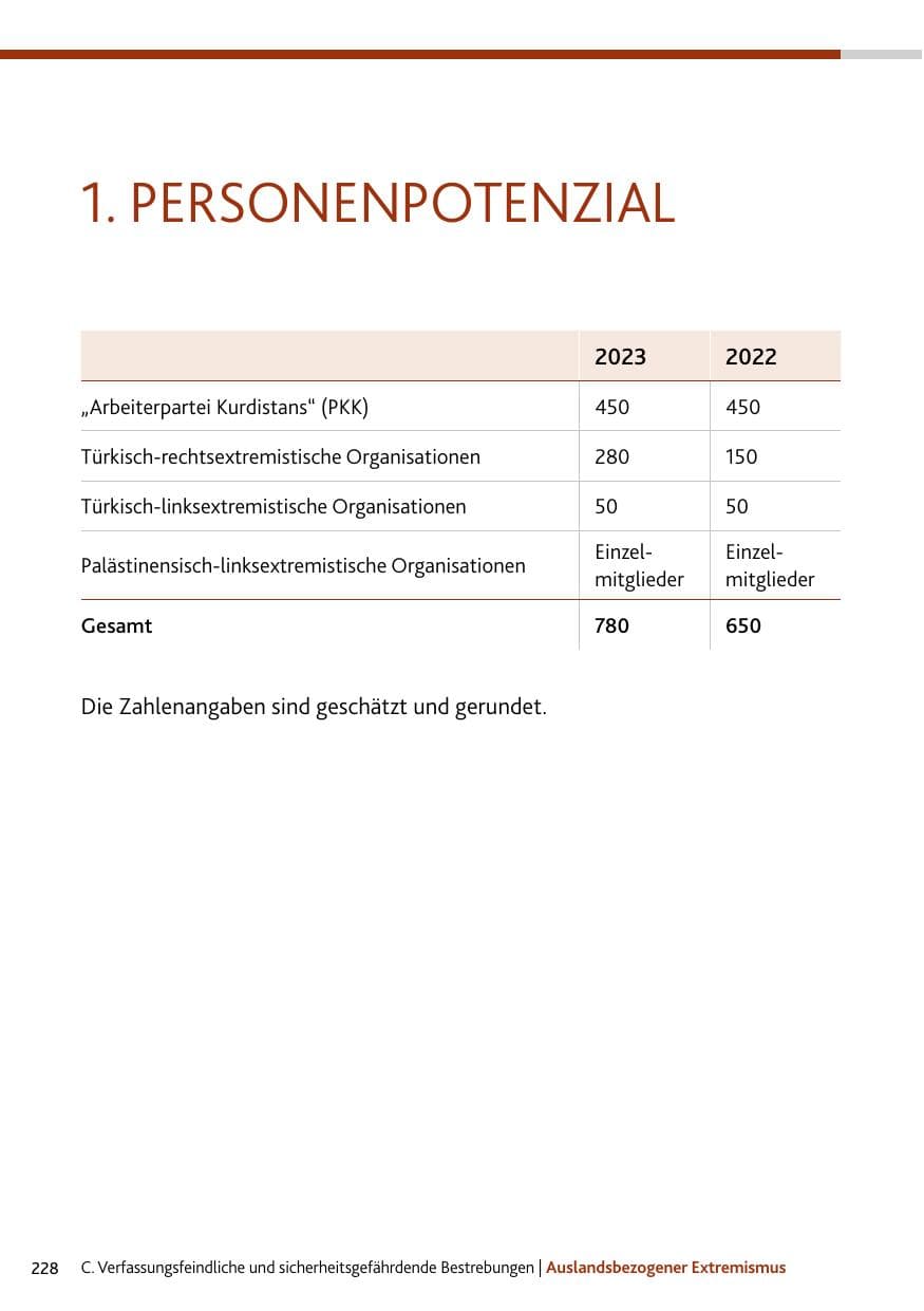 Seite 228 des Verfassungsschutzbericht 2023 Rheinland-Pfalz