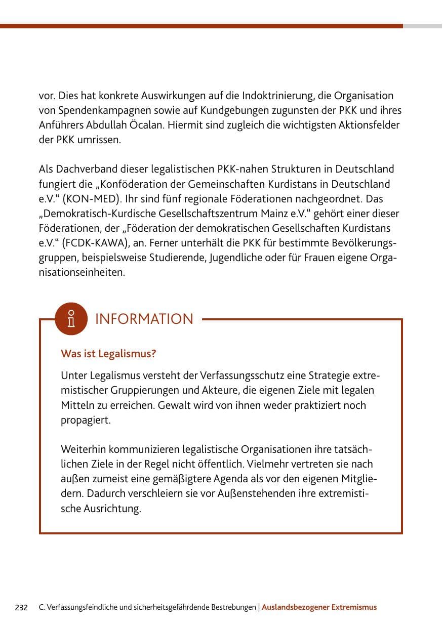 Seite 232 des Verfassungsschutzbericht 2023 Rheinland-Pfalz