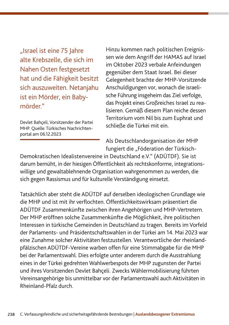 Seite 238 des Verfassungsschutzbericht 2023 Rheinland-Pfalz