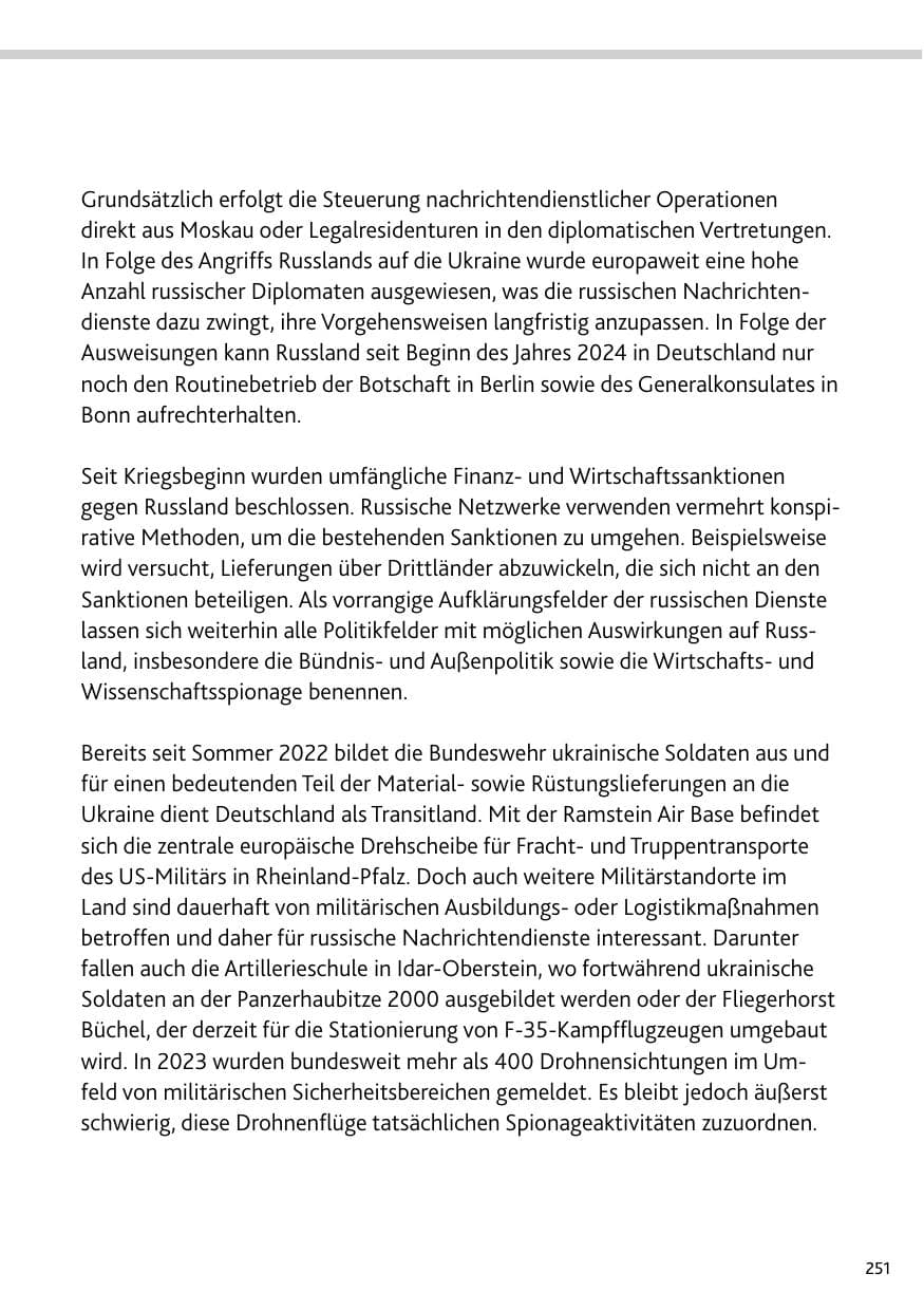 Seite 251 des Verfassungsschutzbericht 2023 Rheinland-Pfalz