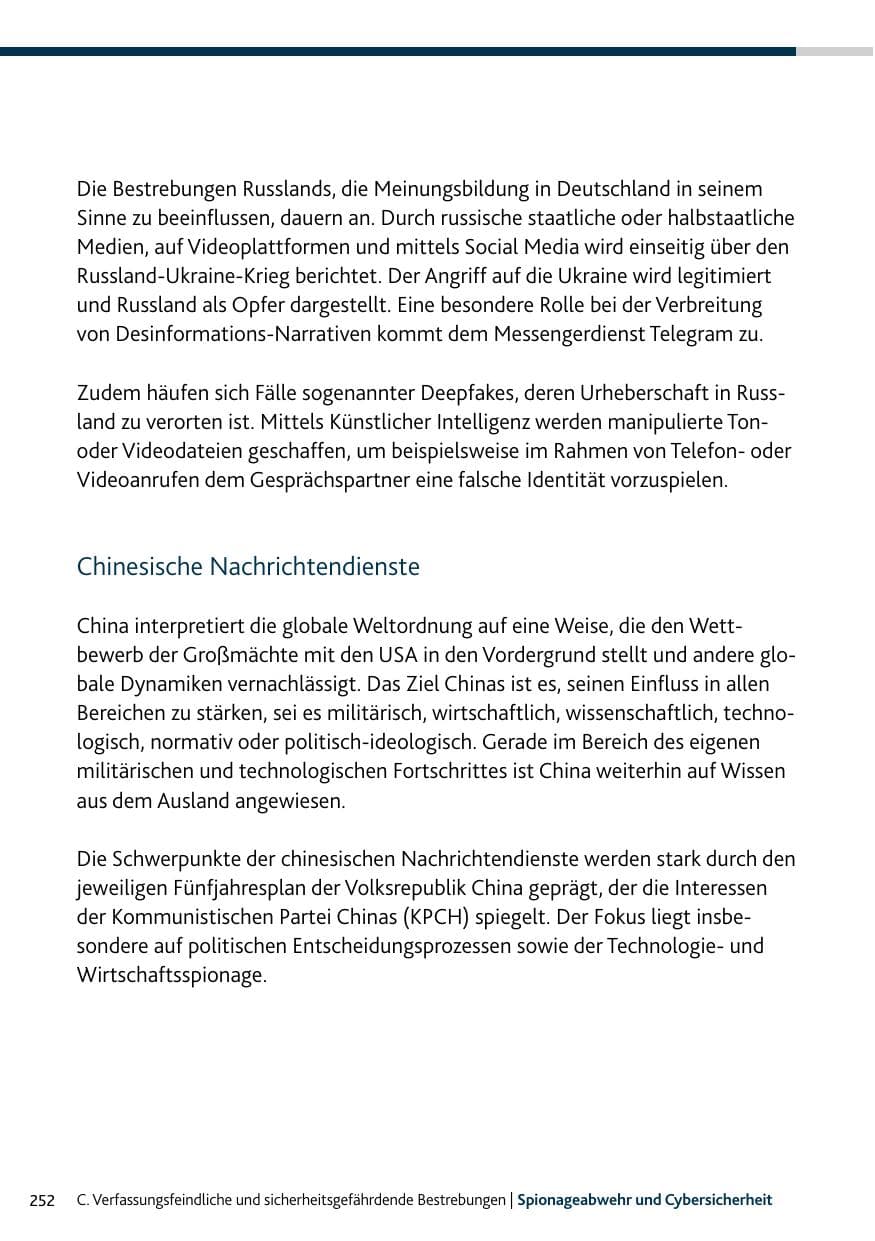 Seite 252 des Verfassungsschutzbericht 2023 Rheinland-Pfalz