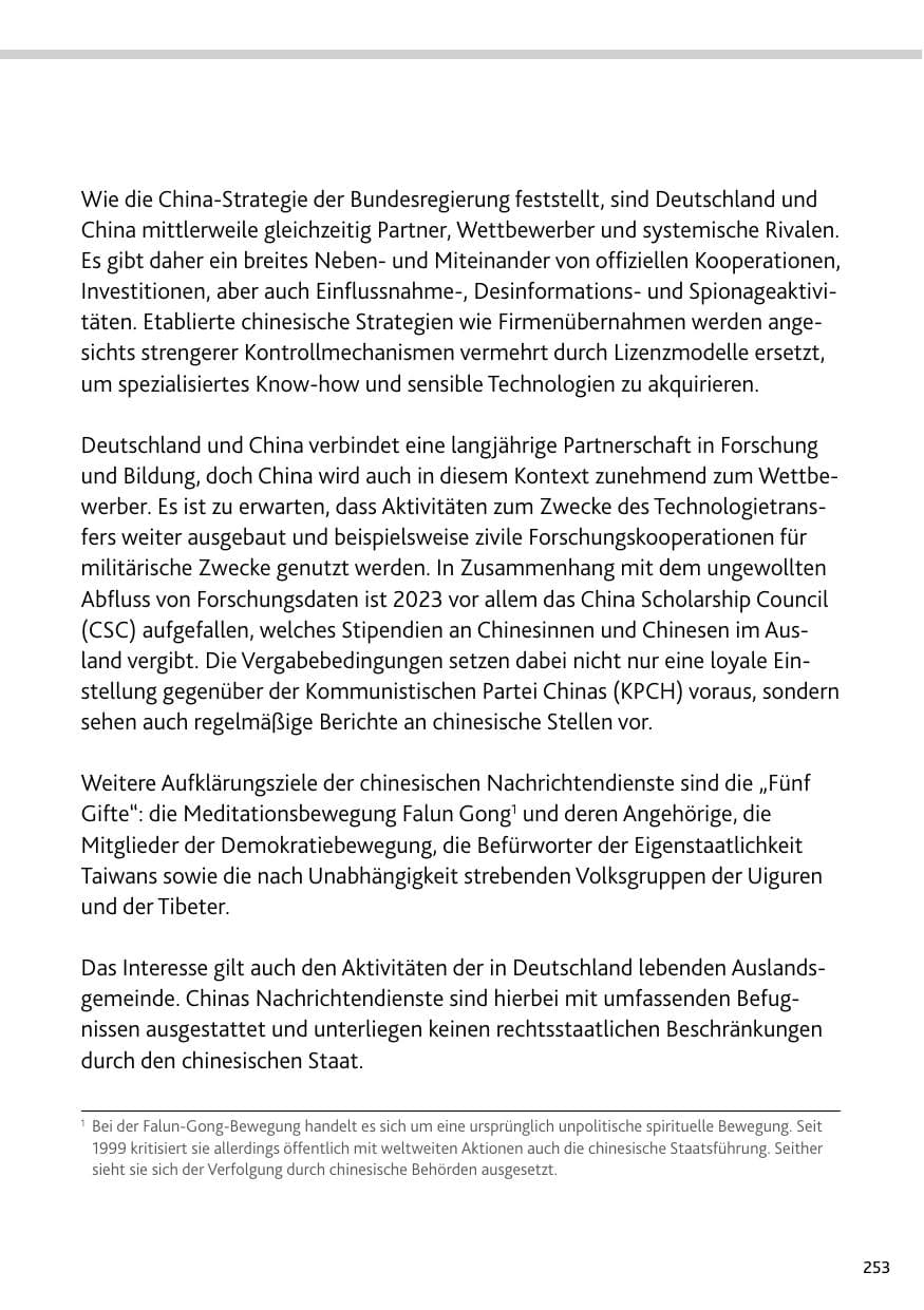 Seite 253 des Verfassungsschutzbericht 2023 Rheinland-Pfalz
