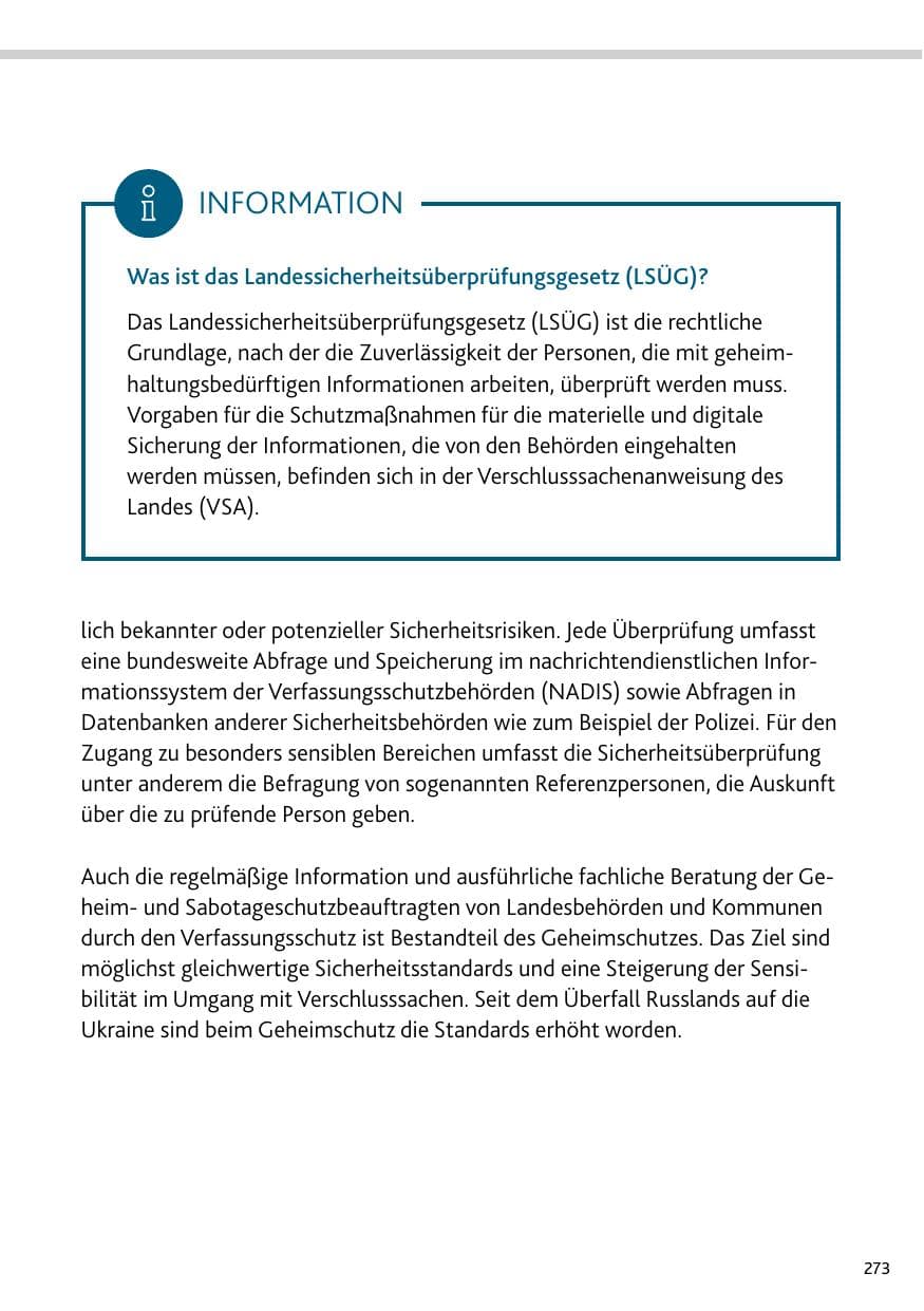 Seite 273 des Verfassungsschutzbericht 2023 Rheinland-Pfalz