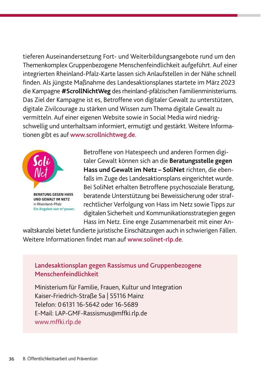 Seite 36 des Verfassungsschutzbericht 2023 Rheinland-Pfalz