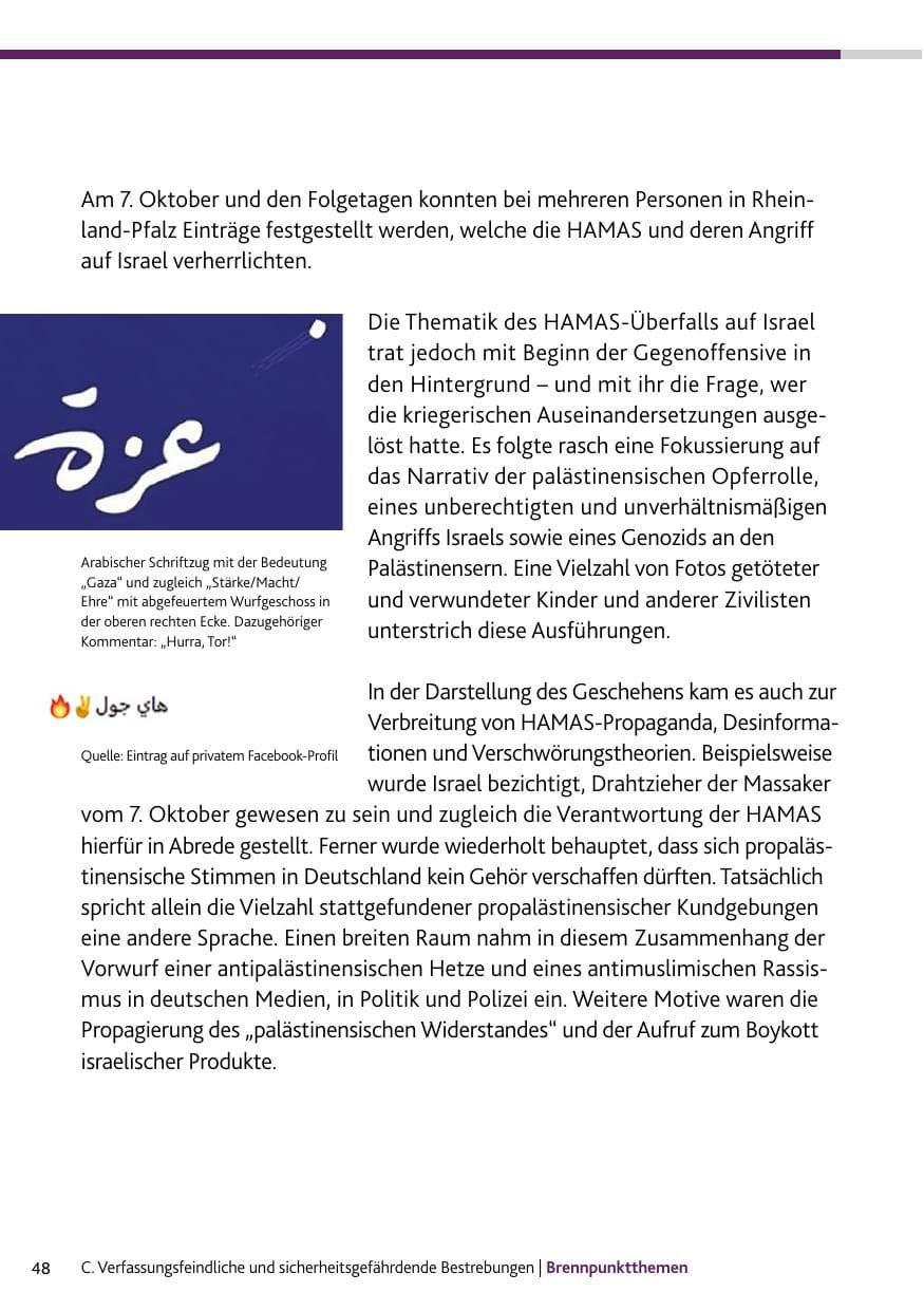 Seite 48 des Verfassungsschutzbericht 2023 Rheinland-Pfalz