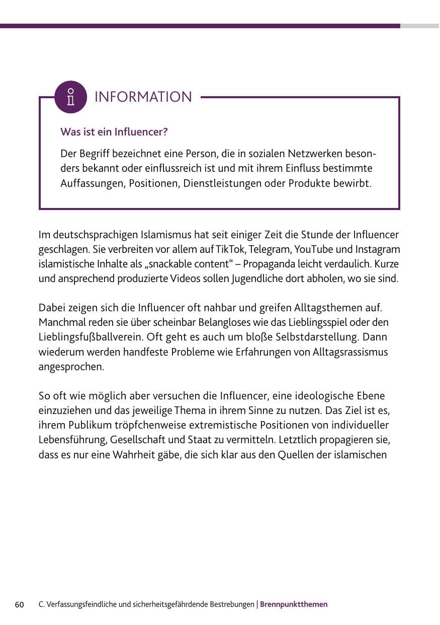 Seite 60 des Verfassungsschutzbericht 2023 Rheinland-Pfalz