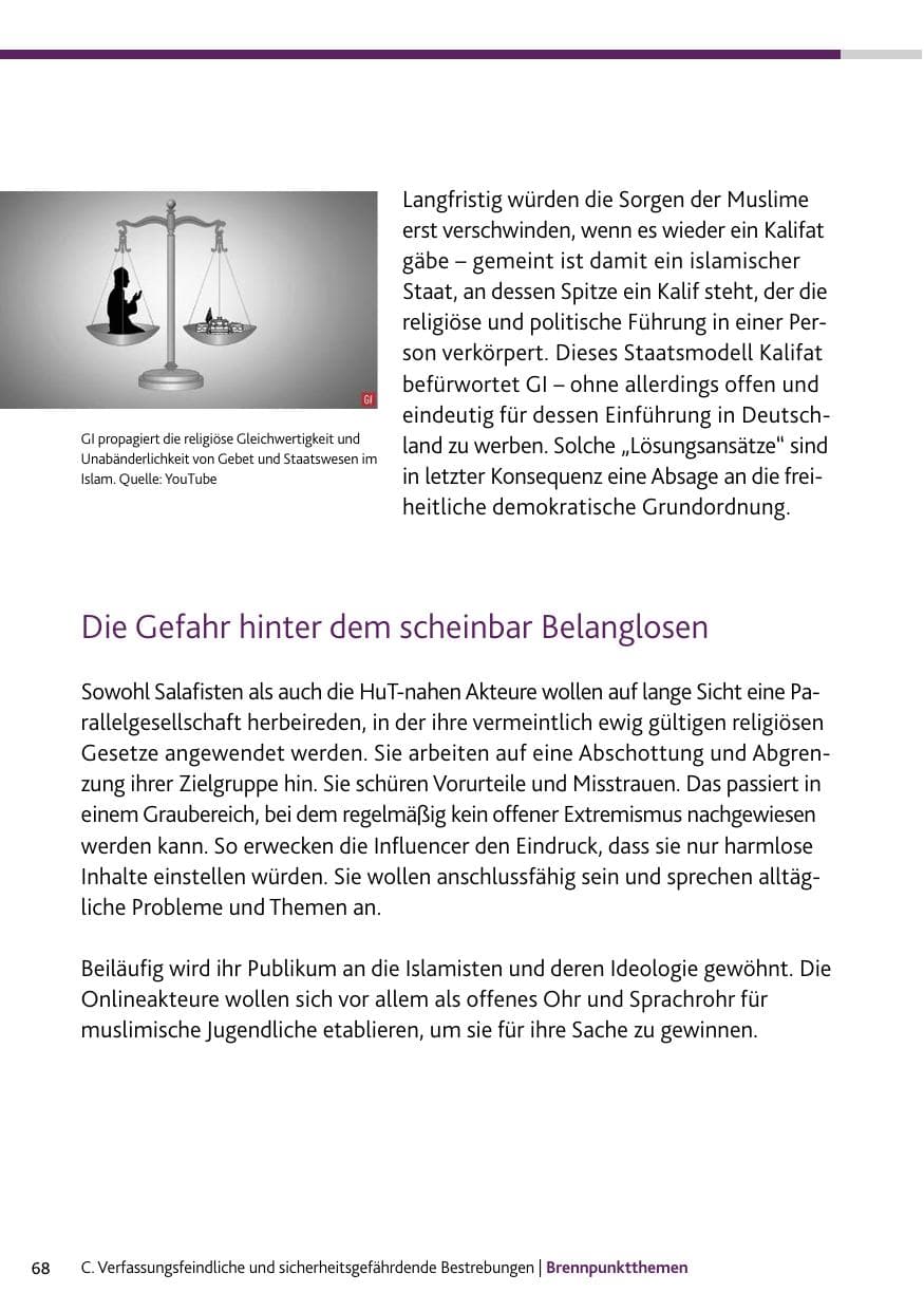 Seite 68 des Verfassungsschutzbericht 2023 Rheinland-Pfalz