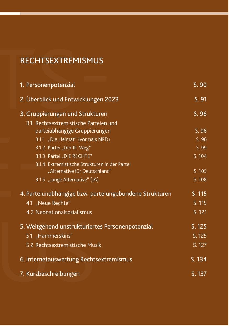 Seite 89 des Verfassungsschutzbericht 2023 Rheinland-Pfalz