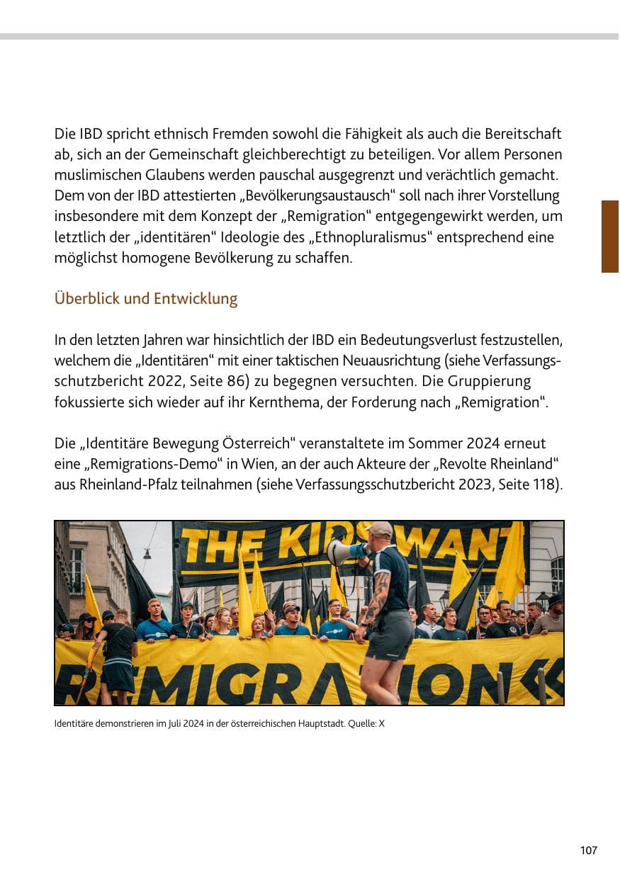Seite 107 des Verfassungsschutzbericht 2024 Rheinland-Pfalz