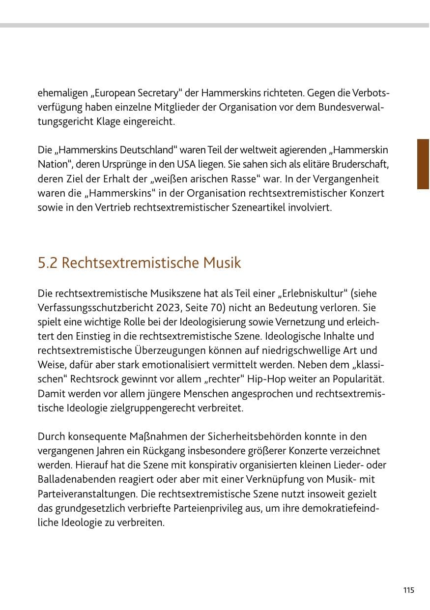 Seite 115 des Verfassungsschutzbericht 2024 Rheinland-Pfalz