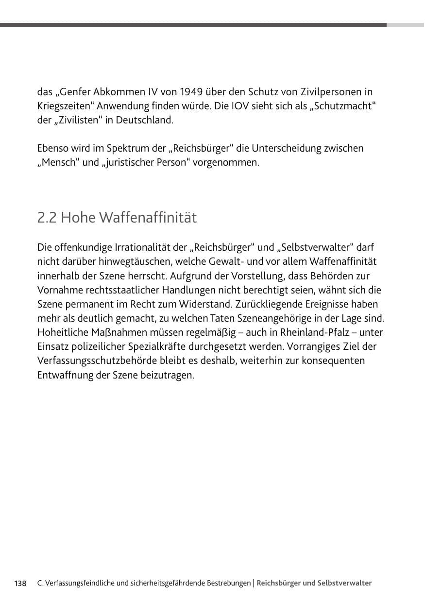 Seite 138 des Verfassungsschutzbericht 2024 Rheinland-Pfalz