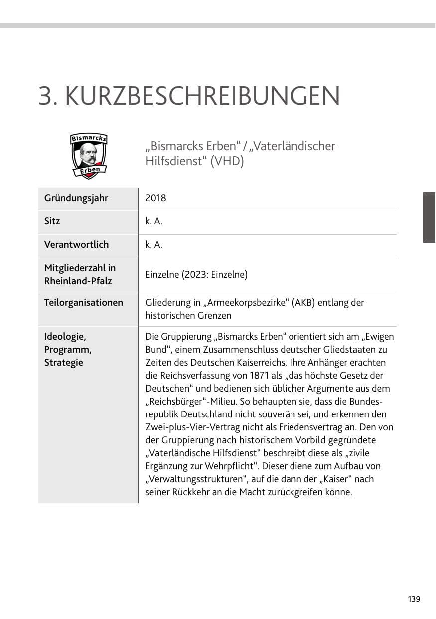 Seite 139 des Verfassungsschutzbericht 2024 Rheinland-Pfalz