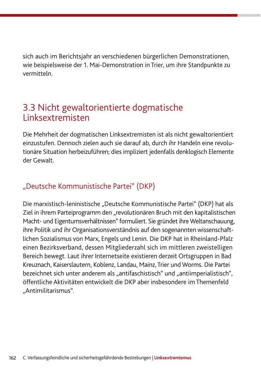 Seite 162 des Verfassungsschutzbericht 2024 Rheinland-Pfalz