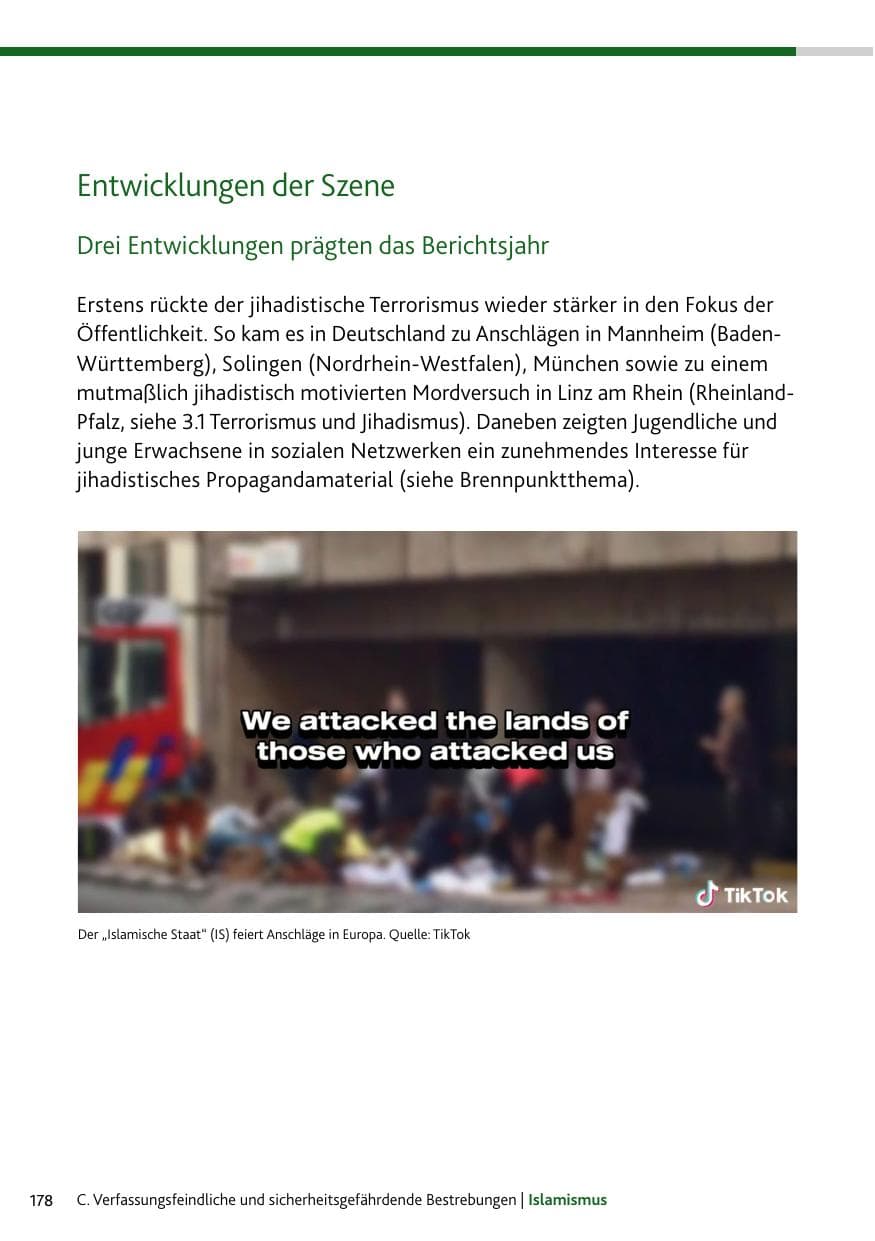 Seite 178 des Verfassungsschutzbericht 2024 Rheinland-Pfalz