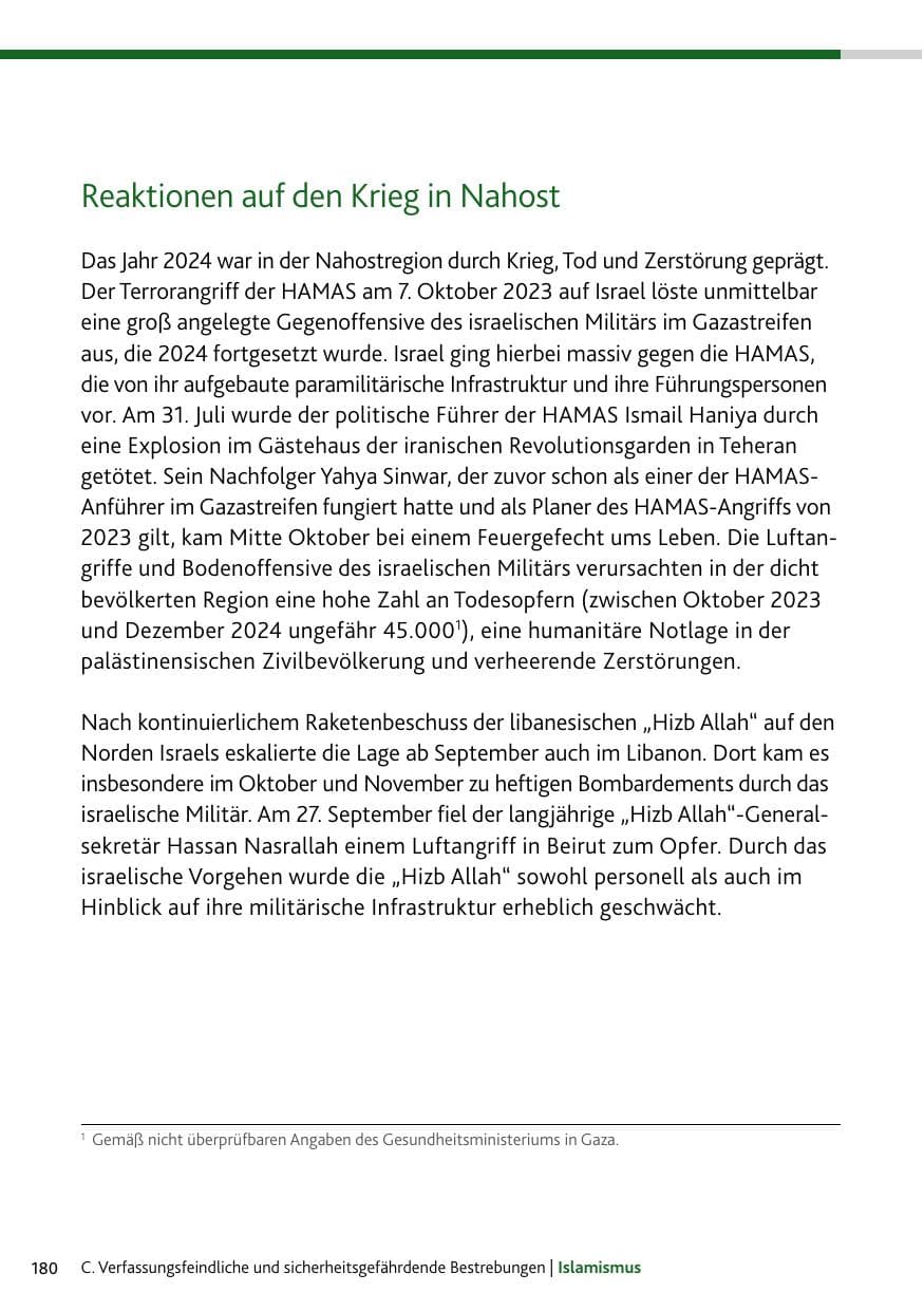 Seite 180 des Verfassungsschutzbericht 2024 Rheinland-Pfalz