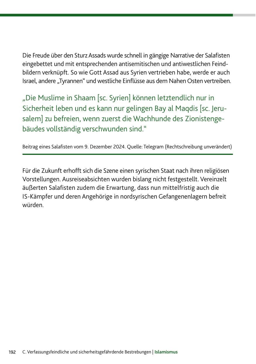 Seite 192 des Verfassungsschutzbericht 2024 Rheinland-Pfalz