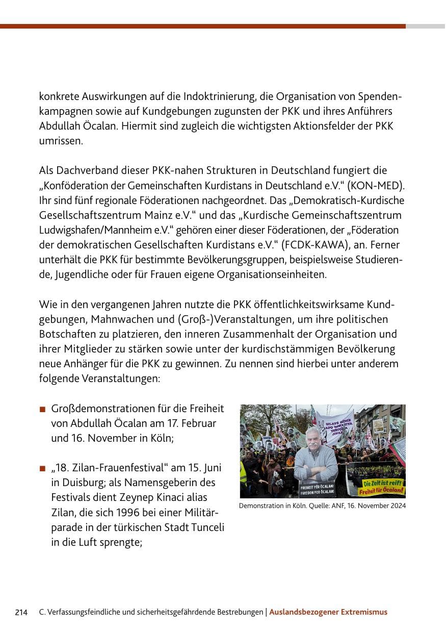 Seite 214 des Verfassungsschutzbericht 2024 Rheinland-Pfalz