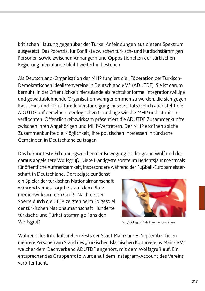 Seite 217 des Verfassungsschutzbericht 2024 Rheinland-Pfalz