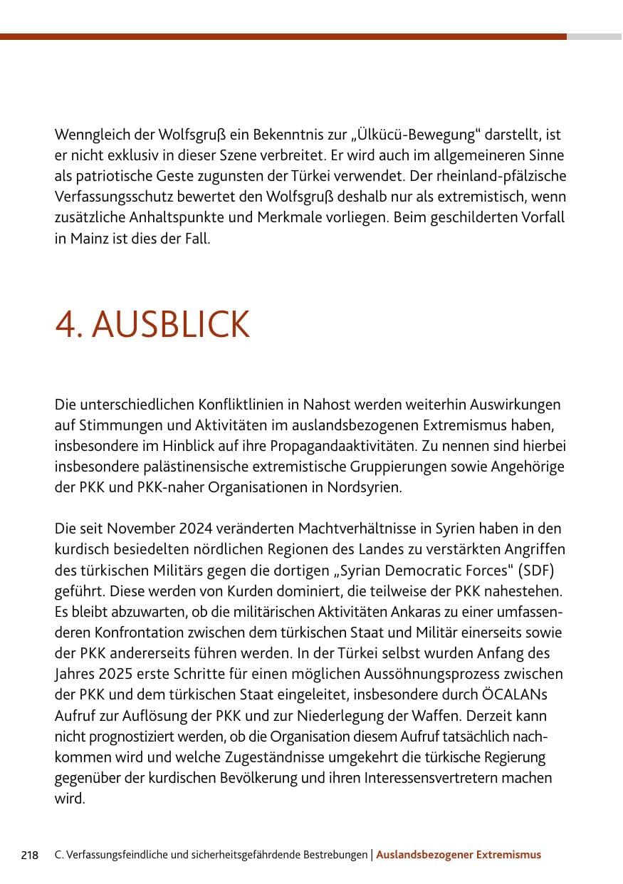 Seite 218 des Verfassungsschutzbericht 2024 Rheinland-Pfalz