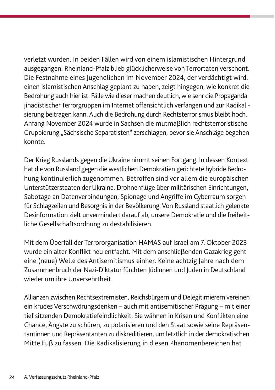 Seite 24 des Verfassungsschutzbericht 2024 Rheinland-Pfalz
