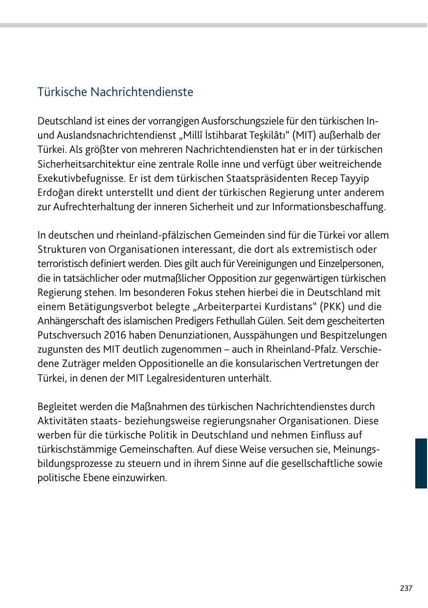 Seite 237 des Verfassungsschutzbericht 2024 Rheinland-Pfalz