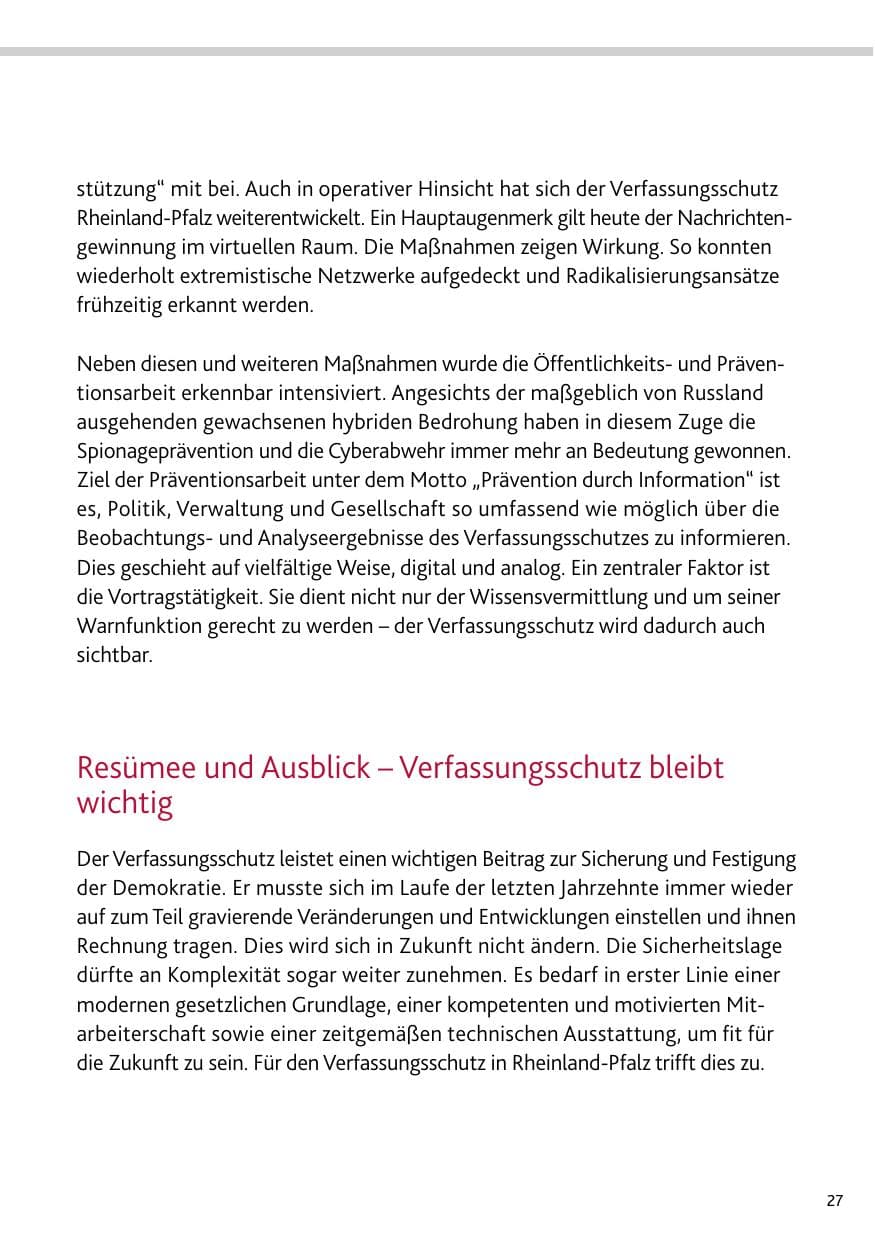 Seite 27 des Verfassungsschutzbericht 2024 Rheinland-Pfalz