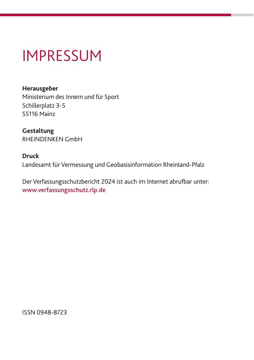 Seite 266 des Verfassungsschutzbericht 2024 Rheinland-Pfalz