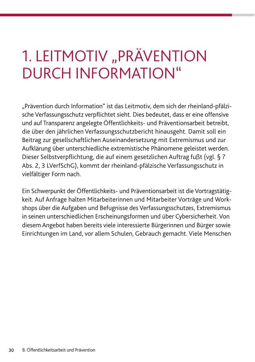Seite 30 des Verfassungsschutzbericht 2024 Rheinland-Pfalz