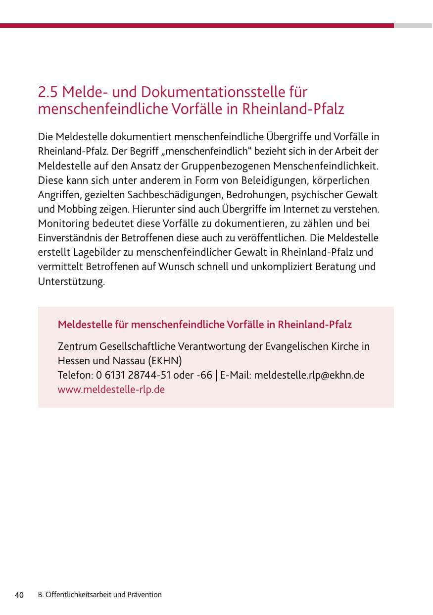 Seite 40 des Verfassungsschutzbericht 2024 Rheinland-Pfalz