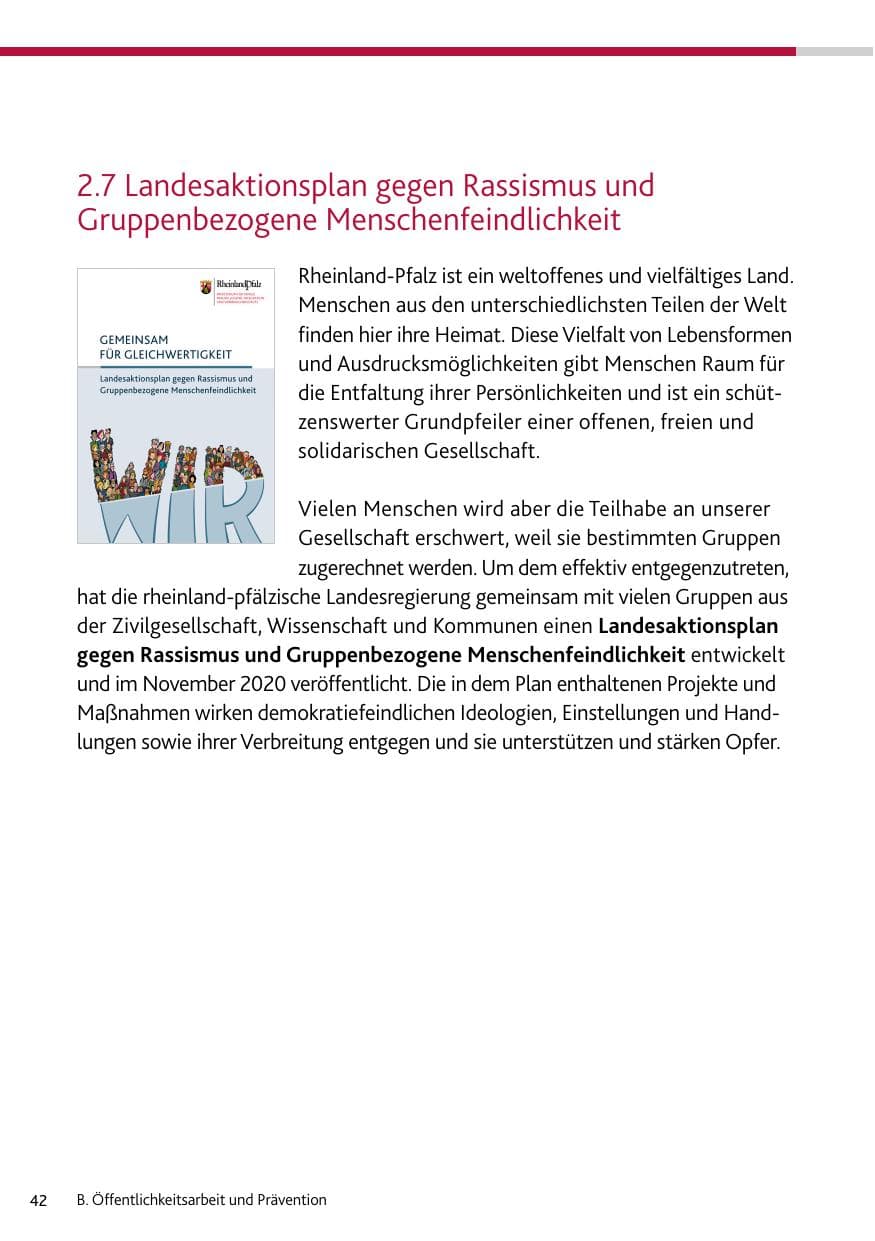 Seite 42 des Verfassungsschutzbericht 2024 Rheinland-Pfalz